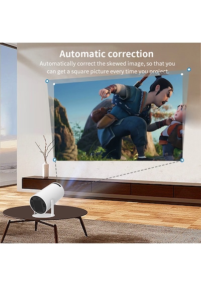 Geeksen Projeksiyon Hy300 Taşınabilir Lcd Projektör Akıllı Android 11.0 Ev Sineması 2.4g/5g