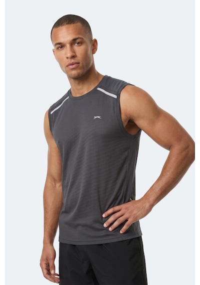 Slazenger Rexıs Erkek Kolsuz Koyu Gri Tişört