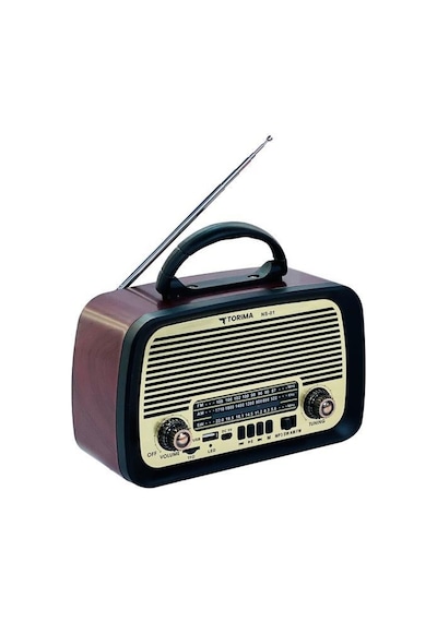 Torima NS-01 Kahverengi Nostajik Radyo Bluetooth Hoparlör
