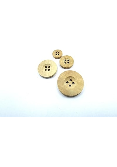 Ayrex Dikme 4 Delik Yazı Model Doğal Ahşap Zeytin Ağacı 100 Adet 15mm-24l