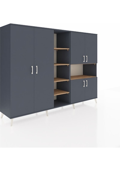 Hyperion Dolap 13 Raflı 6 Kapaklı 220x44x163 Antrasit-antrasit/çam Antrasıt/atlas Çam - Antrasıt Hyperion Dolap 13 Raflı 6 Kapaklı 220x44x163 Antrasit-antrasit/çam Antrasıt/atlas Çam - Antrasıt