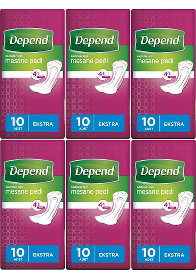 Depend Mesane Pedi Kadın Ekstra 6 x 10'lu