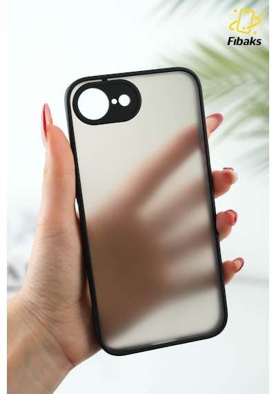 Fibaks iPhone 16e/17e Uyumlu Kılıf Mat Parmak Izi Yapmaz Kamera Korumalı Renkli Tuşlu Sert Silikon Kapak