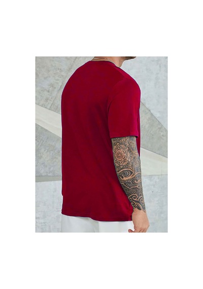 Medinenur Unisex Believe Baskılı Bisiklet Yaka Tshirt Kırmızı