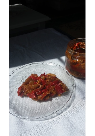 Farmlove Közlenmiş Patlıcan Biber Salatası Ev Yapımı - 280 Gr - Yeni Mahsül