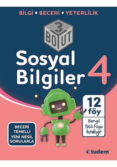 4.Sınıf Sosyal Bilgiler 3 Boyut -  Tudem Yayınları