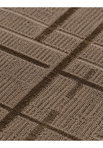 Lotus Bambu Model Altı Kaymaz Yuvarlak Makine Dokuma Halı Vizon Çok Renkli