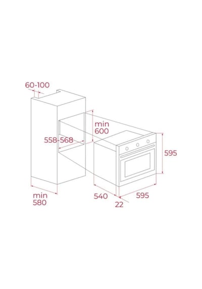Teka Chef 4 HAK 625 ST - GBC 64002 KBC ST - ATV 60 PRO ST Gri Ankastre Set