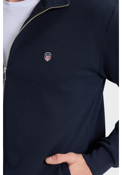 Tudors Erkek Slim Fit Dar Kesim Pamuklu Tam Fermuarlı Çift Cepli Dik Yaka Lacivert Sweatshirt Hırka-41892 Lacivert Tudors Erkek Slim Fit Dar Kesim Pamuklu Tam Fermuarlı Çift Cepli Dik Yaka Lacivert Sweatshirt Hırka-41892 Lacivert