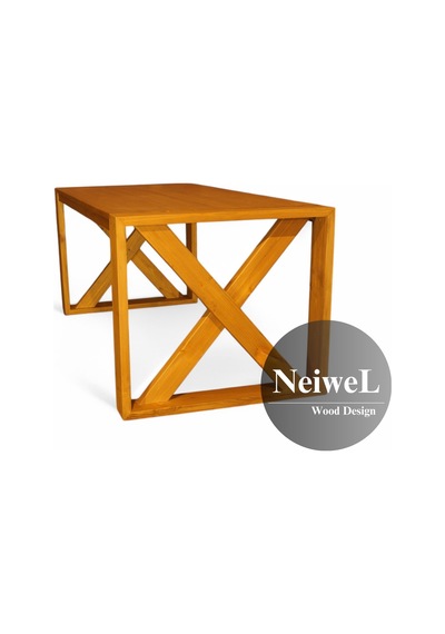 Neiwel Leina Doğal Ahşap Toplantı Masası x 100 x 180 Açık Ceviz
