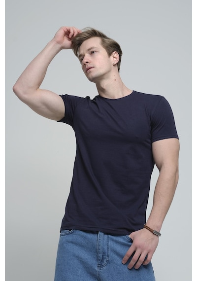 Ftx Slim Fit Bisiklet Yaka Erkek Basic Tshirt
