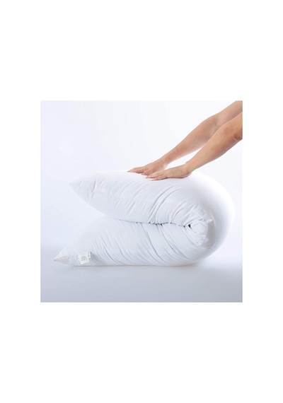 Dolgulu Uzun Yastık 1. Kalite Boncuk Silikon Dolgulu 50x135 Cm Pamuklu Kılıf Beyaz