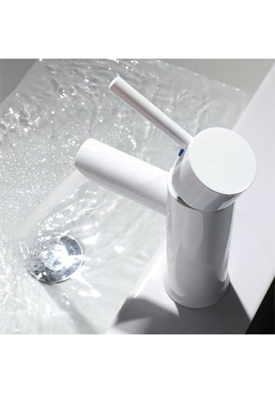 Sardıcı Lavabo Musluğu Beyaz Banyo Musluğu Beyaz