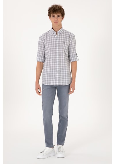 U.s. Polo Assn. Erkek Antrasit Gömlek Desenli 50306290-vr006 Antrasit