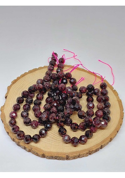 Lal Granat Garnet Taşı Royal Quality Faset Kesim Dizi 10mm 5 Çok REnkli