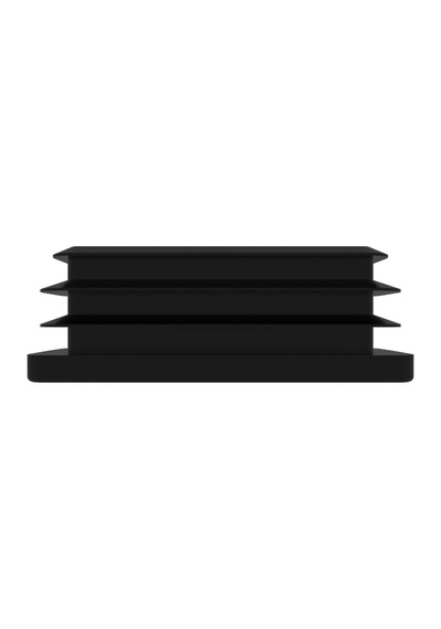 Cateksss 30x70 Mm Profil İçin Kademeli İçe Geçme Profil Tapası, Profil Kapak, Profil Tapa Siyah - 45 Li Paket