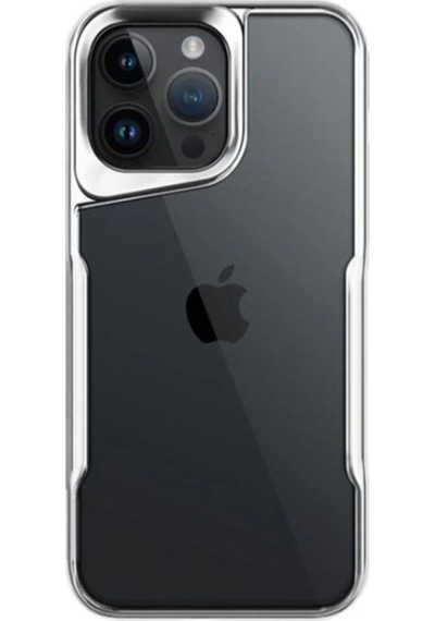 Apple iPhone Uyumlu  14 Pro Max Kılıf Boyi Silikon Kapak -  Gümüş