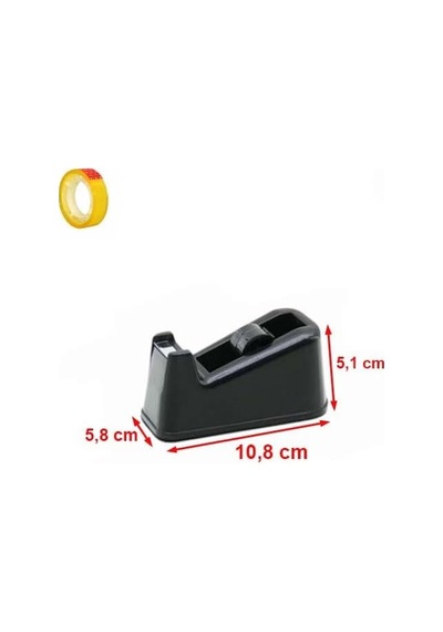 Tr Kaydırmaz Tabanlı Küçük Boy Bant Kesme Makinesi Para Bandı Bant Kesici + Bant Hediyeli Siyah Prs-14-0341-s 1