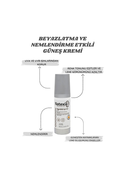 Natexia Beyazlatma Etkili Pigmend Güneş Koruyucu Losyon SPF50+ 100 Ml