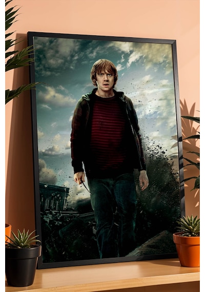Ron Weasley Hogwarts Savaşı Çerçeveli Tablo - Lüks Harry Potter Karakter Posteri Modern Duvar Dekoru Siyah Ron Weasley Hogwarts Savaşı Çerçeveli Tablo - Lüks Harry Potter Karakter Posteri Modern Duvar Dekoru Siyah