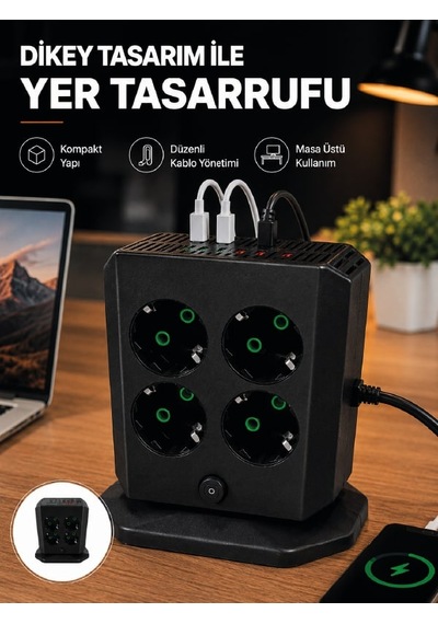 Dikey Priz Kulesi 8 Ac Priz 4 Usb 2 Type-c Çocuk K 05prız-5-c047f Diğer