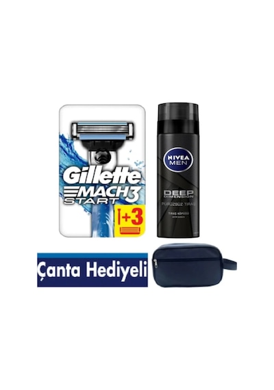 Mach3 Start Makine +3 Yedek+ 200ml Deep Dimension Jel+çanta
