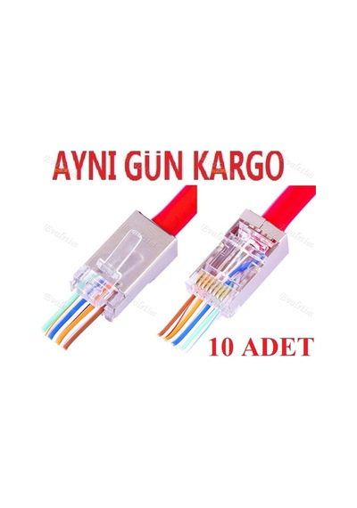 Yeni Nesil Delikli Metal 4388A Ez Rj45 Jack X10 Konnektör Uç Cat6