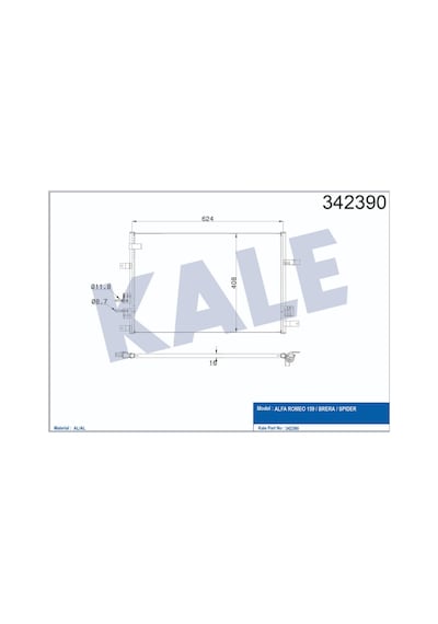 Klima Kondenseri Alfa Romeo 159 Brera Spider (Al Al) 504641251