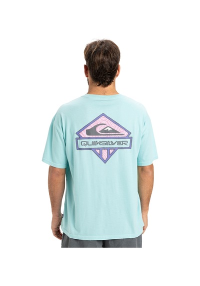 Quiksilver Gh Qs Crystal Jet Erkek Mavi Yuvarlak Yaka Tişört Mavi