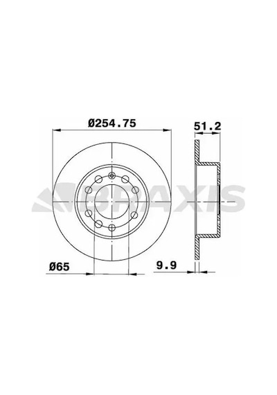 Vw Caddy Arka Fren Diski 2004-2015 Braxıs Ae0018 2adettir