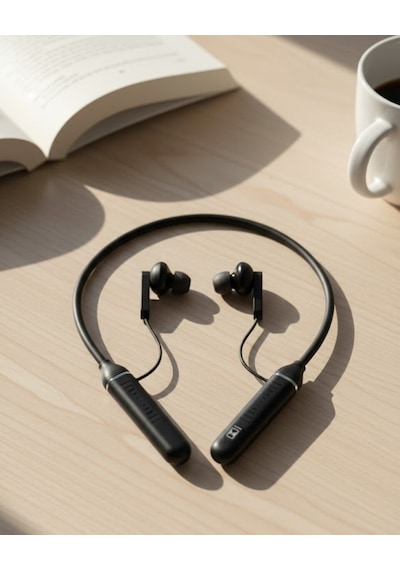 Uzun Süre Kullanımlı Kablosuz Boyun Askılı Stereo Kulaklık Güçlü Bas Ve Net Ses 1
