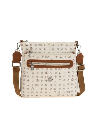 Bilik Deri Monogram Bej/taba Kadın Çapraz Askılı Çanta Mtş 269-mn 001