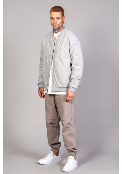 Little Cup Gri Regular Fit /krinkıl Kumaş İçi Kapitone Pilot Erkek Ceket İlkbahar-sonbahar-kış A. Gri