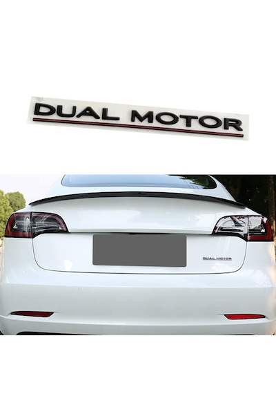 Tesla Model Y S X Dual Motor Siyah Logosu -