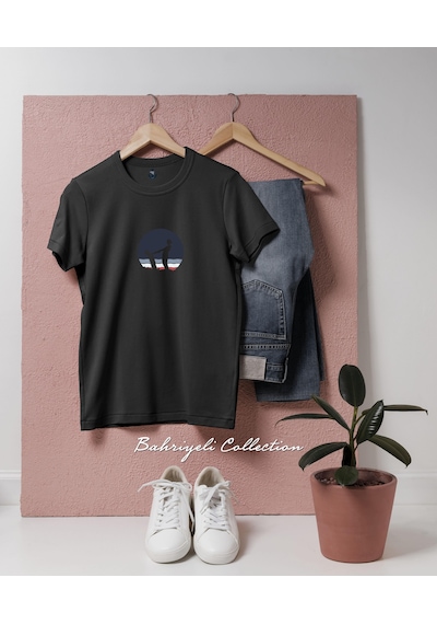 Oversize Babalar Günü 6 Özel Tasarımlı Unisex T-shirt Siyah