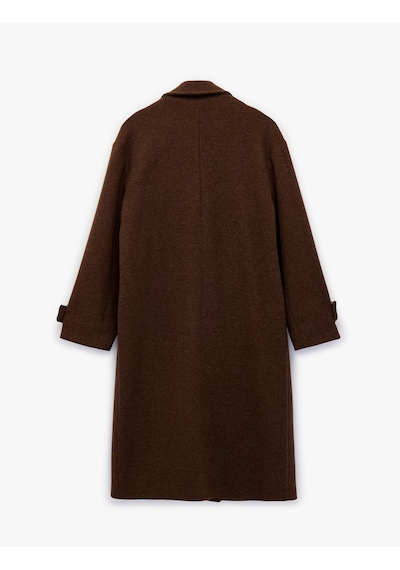 Koton Uzun Kollu Düğmeli Cepli Kruvaze Uzun Oversize Kaşe Kaban Kahverengi 6sak00035ew Kahverengi Koton Uzun Kollu Düğmeli Cepli Kruvaze Uzun Oversize Kaşe Kaban Kahverengi 6sak00035ew Kahverengi