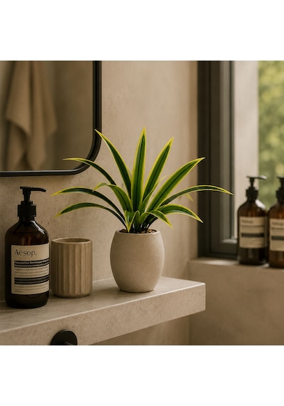 Yapay Bitki Drasena Dracena Demet Sarı Yeşil 50 Cm