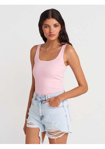 Dilvin 21057 Askılı Atlet-toz Pembe Toz Pembe