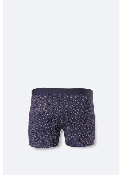 Avva Erkek Lacivert Dikişsiz Desenli Modal Boxer A62y9519