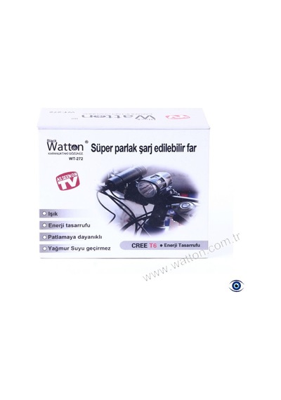 Blackwatton Wt-272-Profesyonel Bisiklet   Lambası Siyah - Siyah - Krom