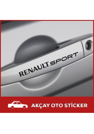 (6 Adet) Renault Kapı Kolu Sticker Renault Sport Sticker