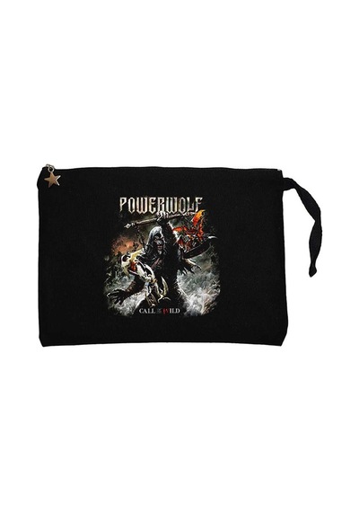 Powerwolf Call of The Wild Siyah Clutch Cüzdan / El Çantası Siyah