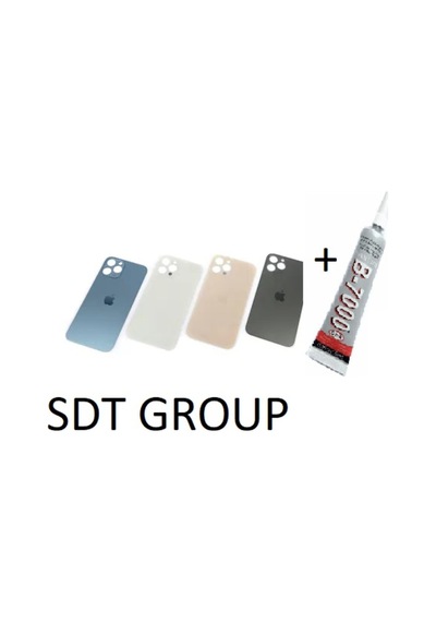 Erdo Ticaret İphone 12 Pro Uyumlu Arka Batarya Pil Kapağı Graphite B7000 15 Ml Yapıştırıcı Erdotıca
