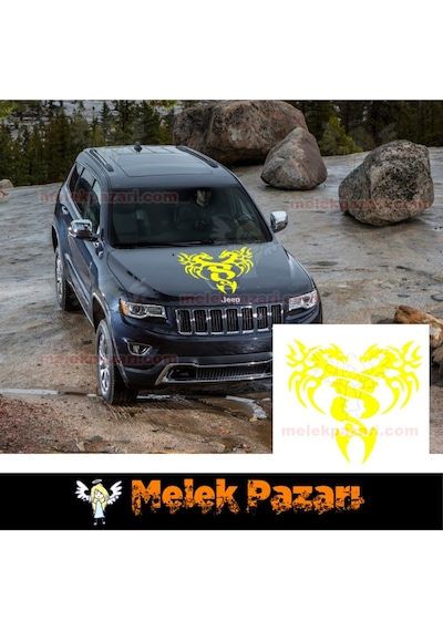 Ejderha Ön Kaput Araba Sticker. Off Road Sticker