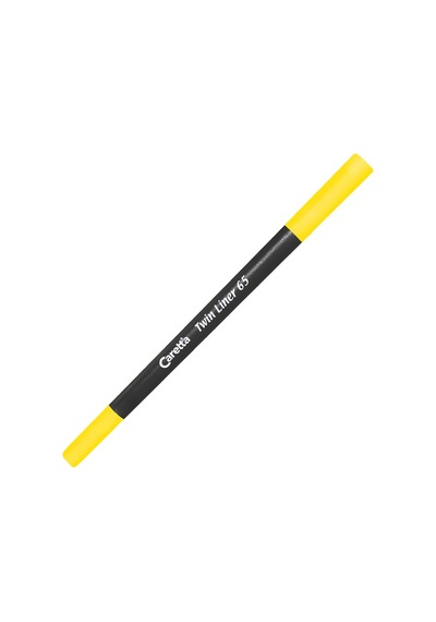 Caretta 65-41 Çift Uçlu Keçeli Kalem 0.4-1 MM Fosforlu Sarı