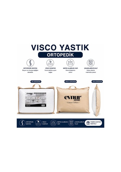 Visco Ortopedik Yastık Beyaz
