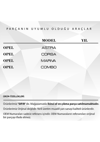 Opel Astra, Corsa, Mariva, için Tavan Anten Çubuğu - 27 Cm M5 -