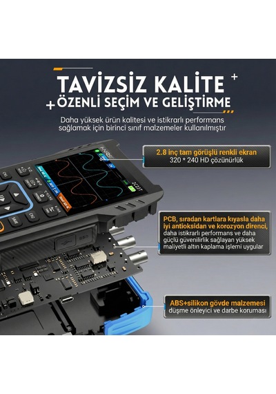 Fnırsı 2c23t 3'ü 1 Arada Çift Kanallı Tablet Osiloskop Multimetre Fonksiyon Jeneratörü