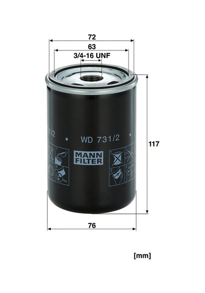 Wd 731/2 - Yağ Filtresi - Mann Fılter