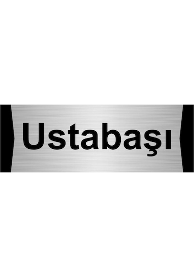 Ustabaşı 10x20cm Gümüş Renk Metal Yönlendirme Levhası